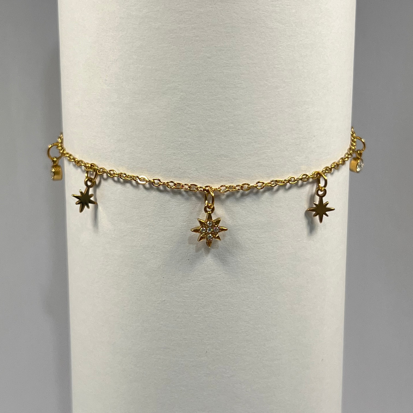 Chaîne de Cheville Luméa en Acier Inoxydable Doré à l'or 14 carats