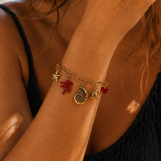 Bracelet Corésia en Acier Inoxydable Doré à l'or 14 carats