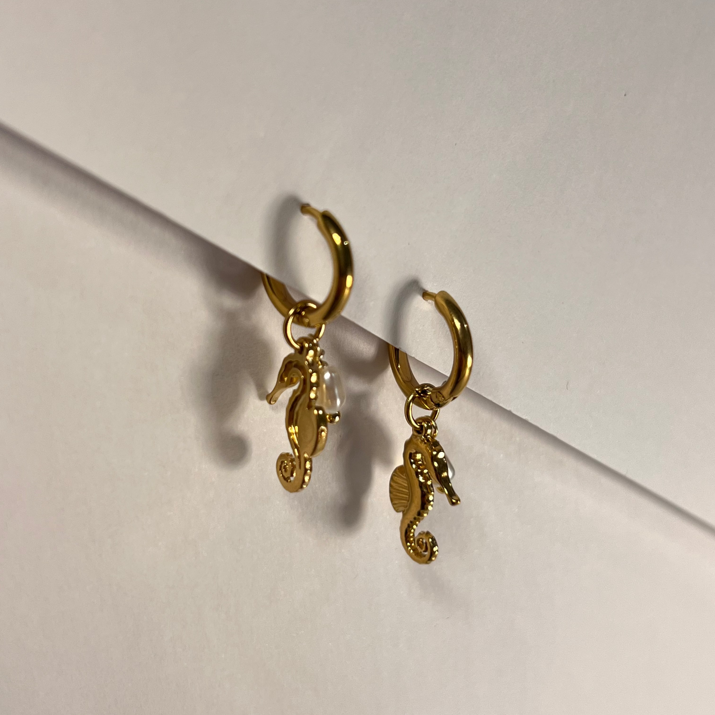 Boucles d'Oreilles Sirena en Acier Inoxydable Doré à l'or 14 carats