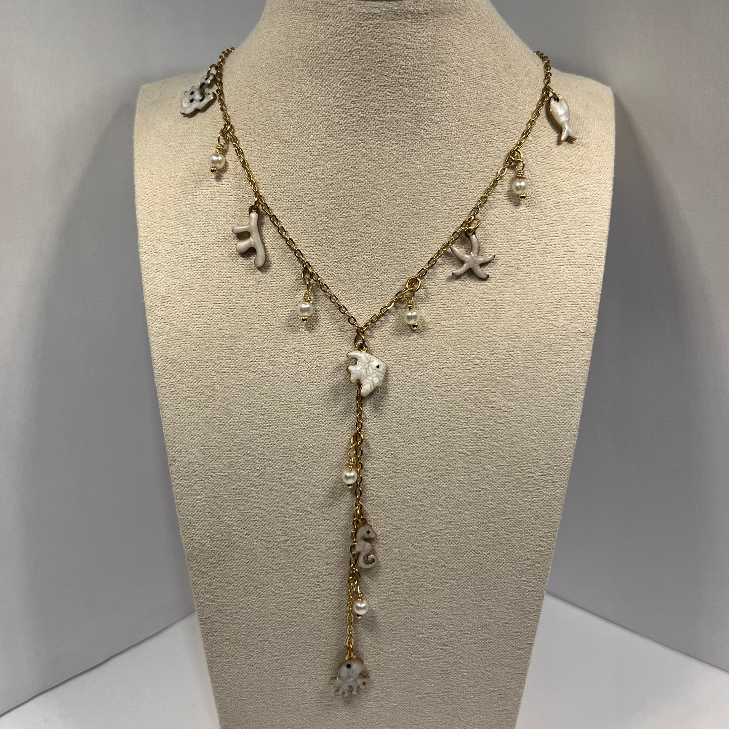 Collier Isea Marin en Acier Inoxydable à l'or 14 carats
